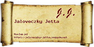 Jaloveczky Jetta névjegykártya